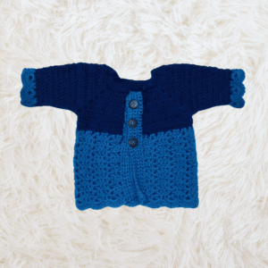 Handmade Crochet Baby Cardigan ( Baby Sweater )