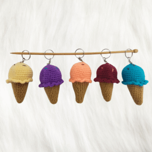 Crochet Cone Keychains